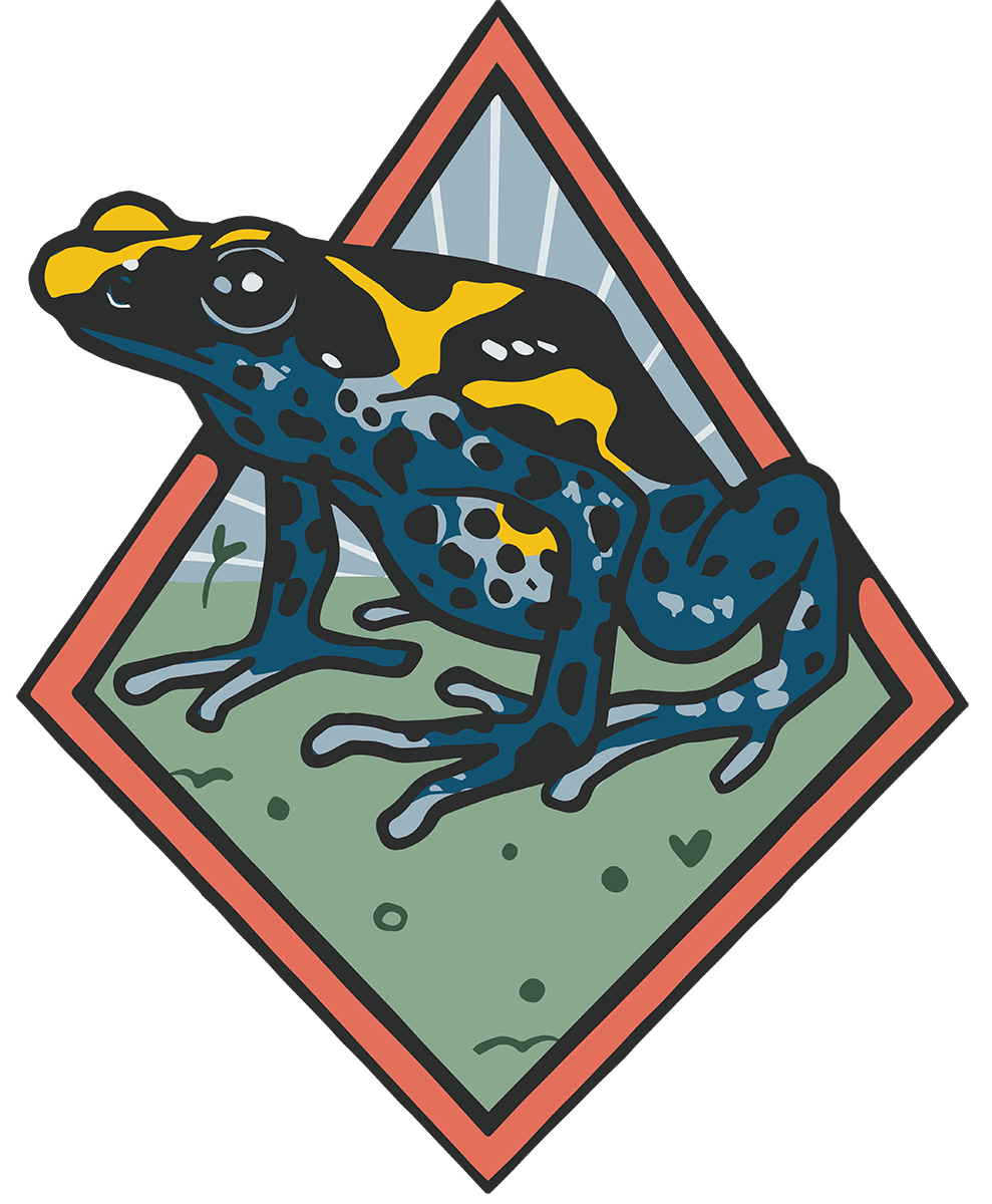 Poison Dart Frog logo for the 6 Must-Have Shots for a Photo Story Training by Conservation Visual Storytellers Academy