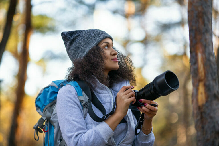 Best Cameras For Bird Photography 2024   Bird Photographer In Woods 2239000045 768x512 