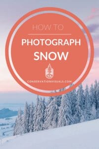 Winter photography tips guide cover with a snowy landscape background.